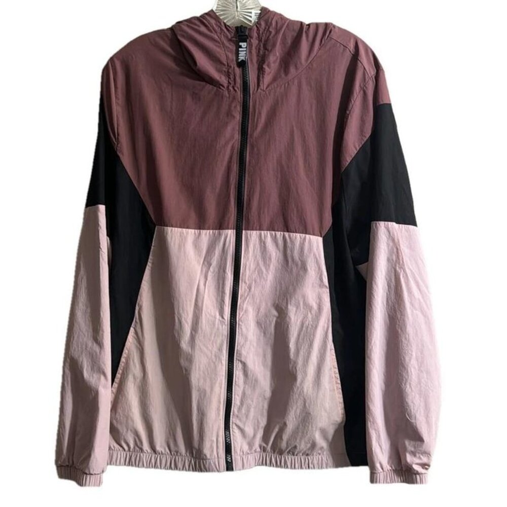 PINK Colorblock Windbreaker Jacket